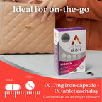 Suplemento de hierro activo de 25 mg + multivitamínico para mujeres...