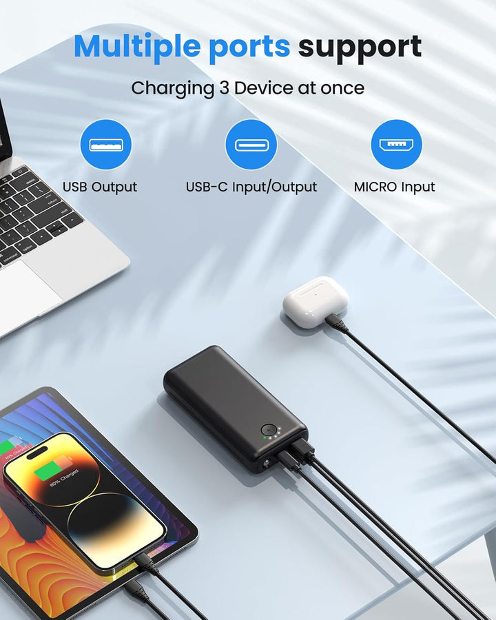Cargador portátil DAOLOT Banco de energía 30000mAh USB C 22.5W Carg...