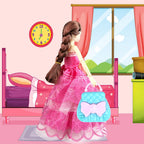 66 piezas de ropa y accesorios para muñecas con armario de muñecas para muñecas de 11.5 pulgadas, conjunto de vestir con 1 muñeca, vestidos de moda, conjuntos, tops y pantalones, zapatero, bolsas
