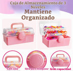 850 cuentas pop – Kit de fabricación de joyas para niñas de 3, 4, 5, 6, 7, 8 años, juguetes de artes y manualidades para niños, collar, pulsera, anillo, banda para el cabello, juego de broches de presión creatividad, regalos de cumpleaños para niños