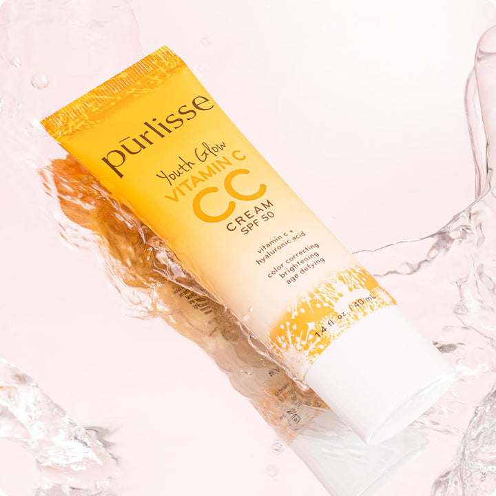 pūrlisse Youth Glow Vitamina C CC Crema con SPF 50 \u2013 Corrector...