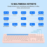 Combo de teclado y mouse inalámbricos, teclado ergonómico silencios...