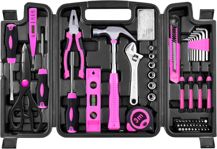 SOLUDE Juego de herramientas rosa, juego de herramientas para el ho...