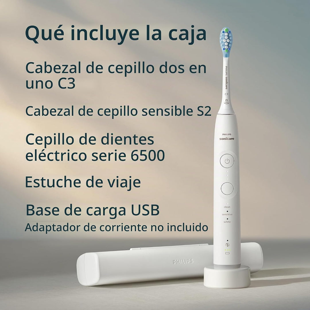 Philips Sonicare Cepillo de dientes eléctrico serie 6500, tecnologí...