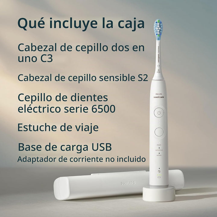 Philips Sonicare Cepillo de dientes eléctrico serie 6500, tecnologí...