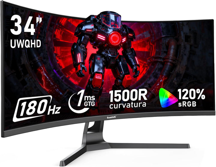 Gawfolk Monitor de computadora para juegos de 34 pulgadas ultra anc...