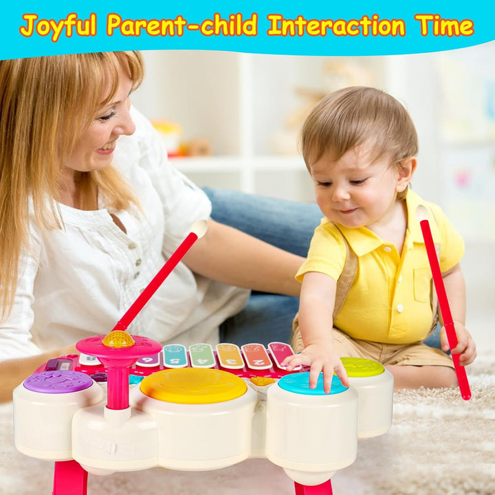 AugToy 3 en 1 juguetes musicales para niños pequeños de 1 a 3 años,...