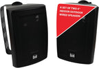 Dual Electronics LU43PB - Altavoces con cable para interiores y exteriores, 4 pulgadas, 3 vías, resistentes a la intemperie