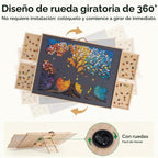TEAKMAMA Tablero de rompecabezas de 1500 piezas, mesa de rompecabezas
