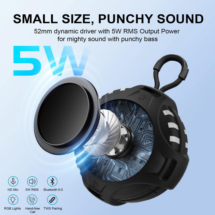 Altavoz Bluetooth inalámbrico, altavoz portátil de dientes azules c...
