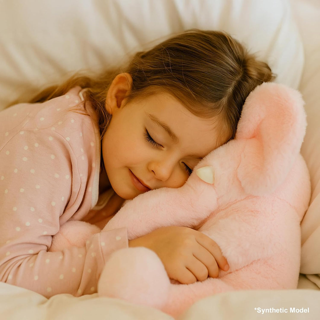 WEIGEDU Elefante de peluche rosa de 13" - Juguete de felpa para...