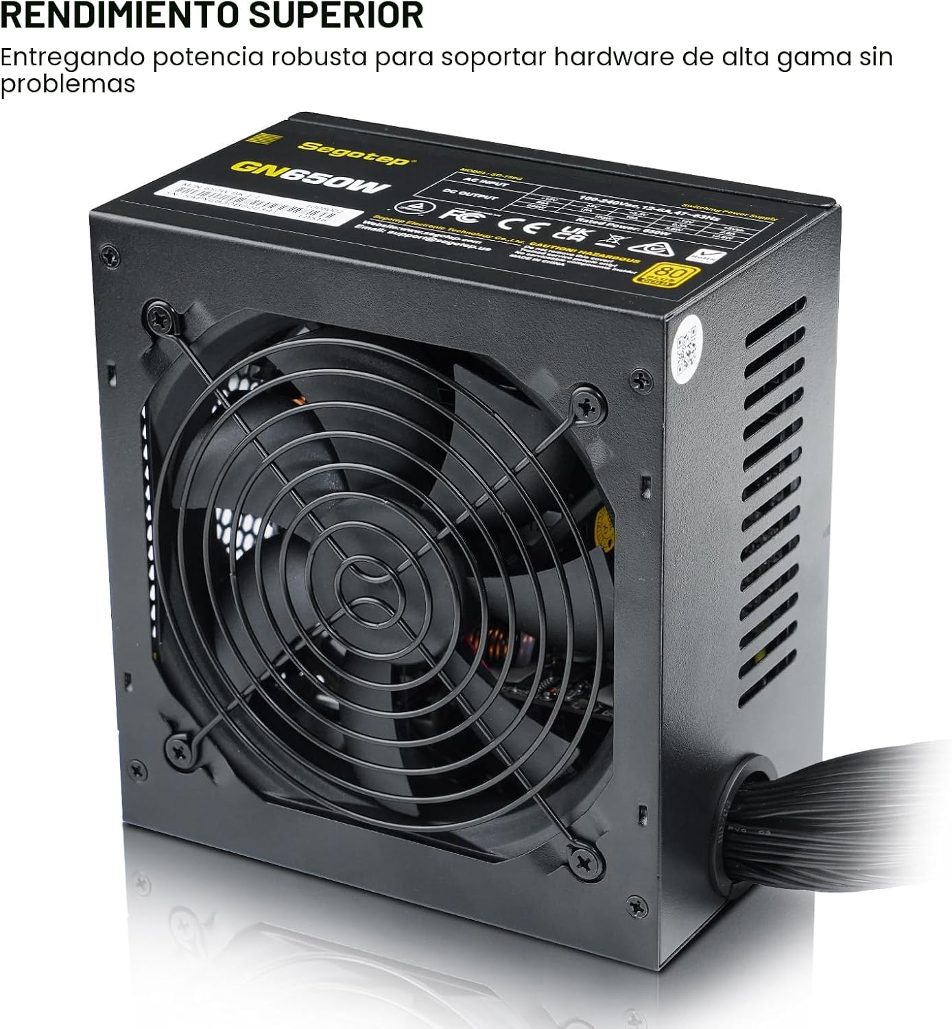 Segotep 650W 80 Plus Gold Certificado No Modular ATX Fuente de Alim...