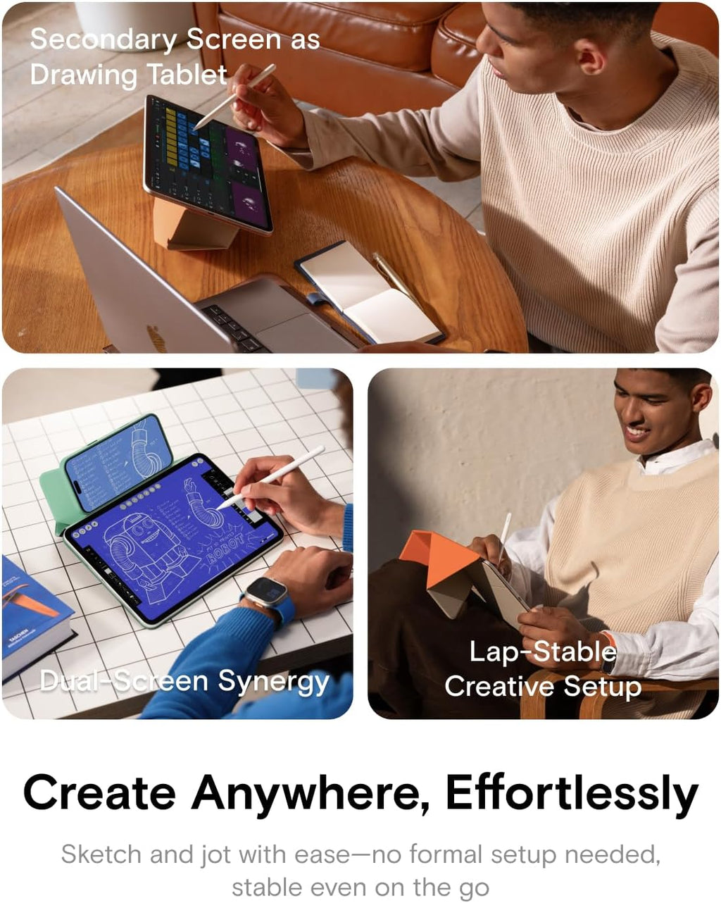 MOFT Funda dinámica tipo folio para iPad Air de 11 pulgadas M4/M3/M2 y 10.9