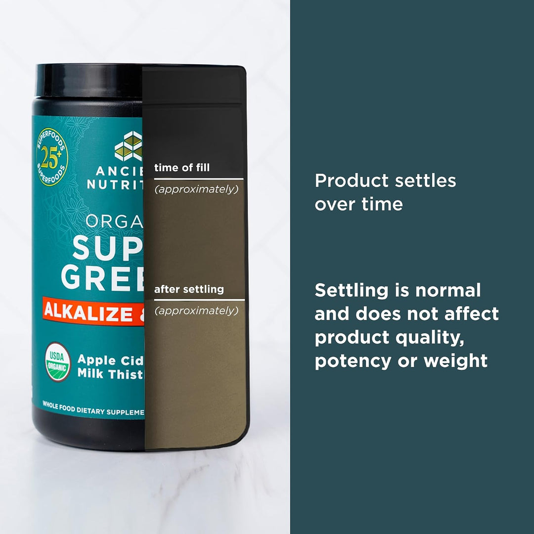 Ancient Nutrition Supergreens Alkalize &amp; Detox - Polvo de super...