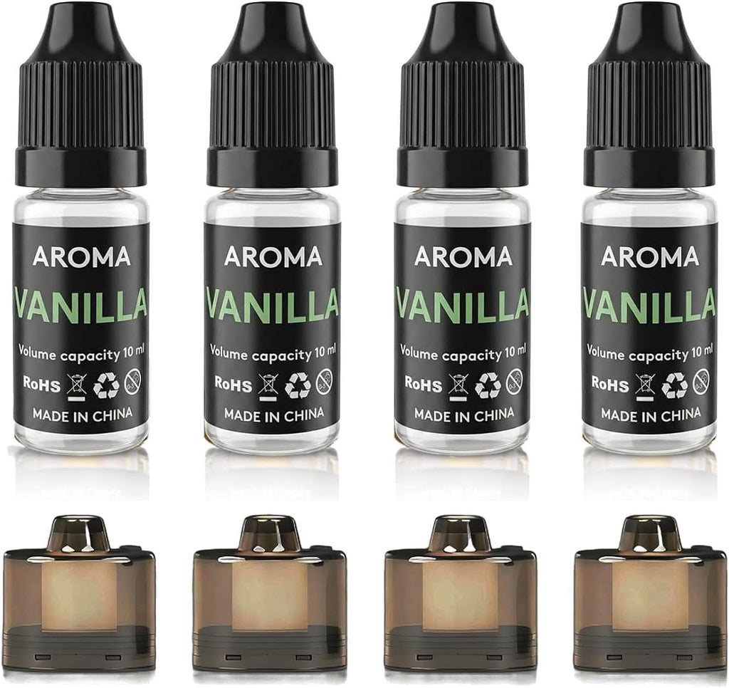 Recambio de aceite aromático de vainilla, 4 x 0.3 fl oz, grado