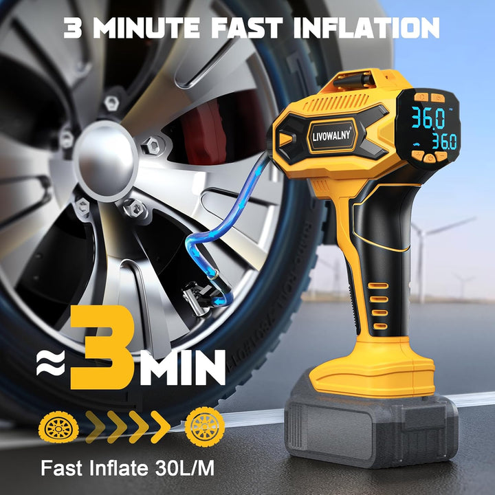 Compresor de aire para inflador de neumáticos, compatible con bater...