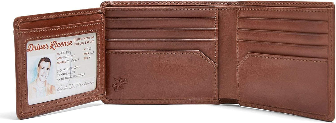 House of Jack Co. Billetera de béisbol para hombres, bifold de cuer...