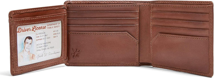 House of Jack Co. Billetera de béisbol para hombres, bifold de cuer...