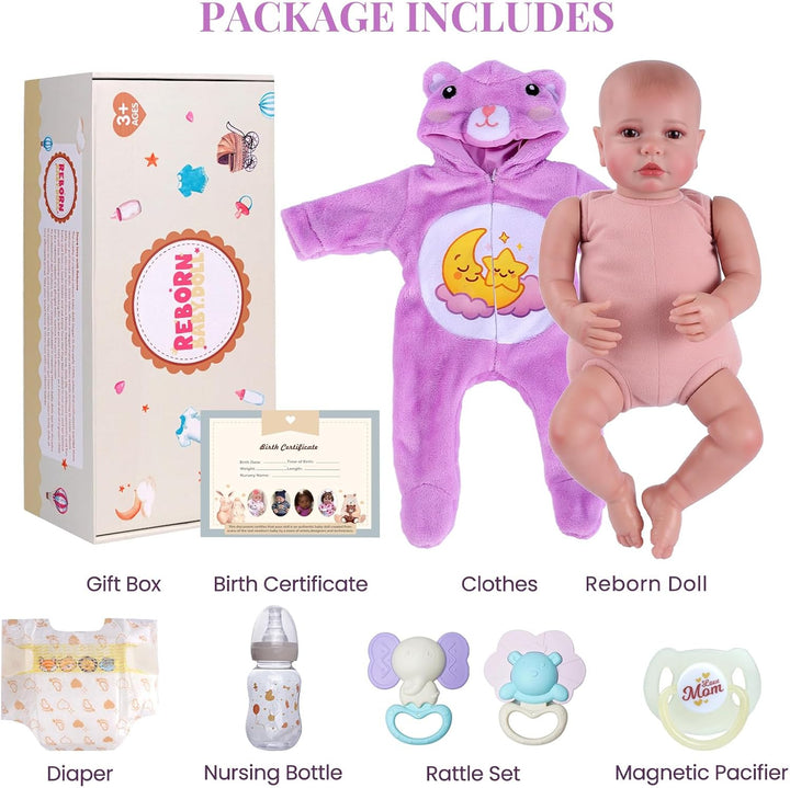 BABESIDE Reborn Baby Dolls - Muñeca realista de vinilo suave de 20...