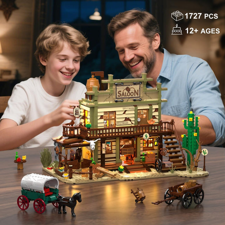Western Saloon - Juego de construcción con luz LED juguete