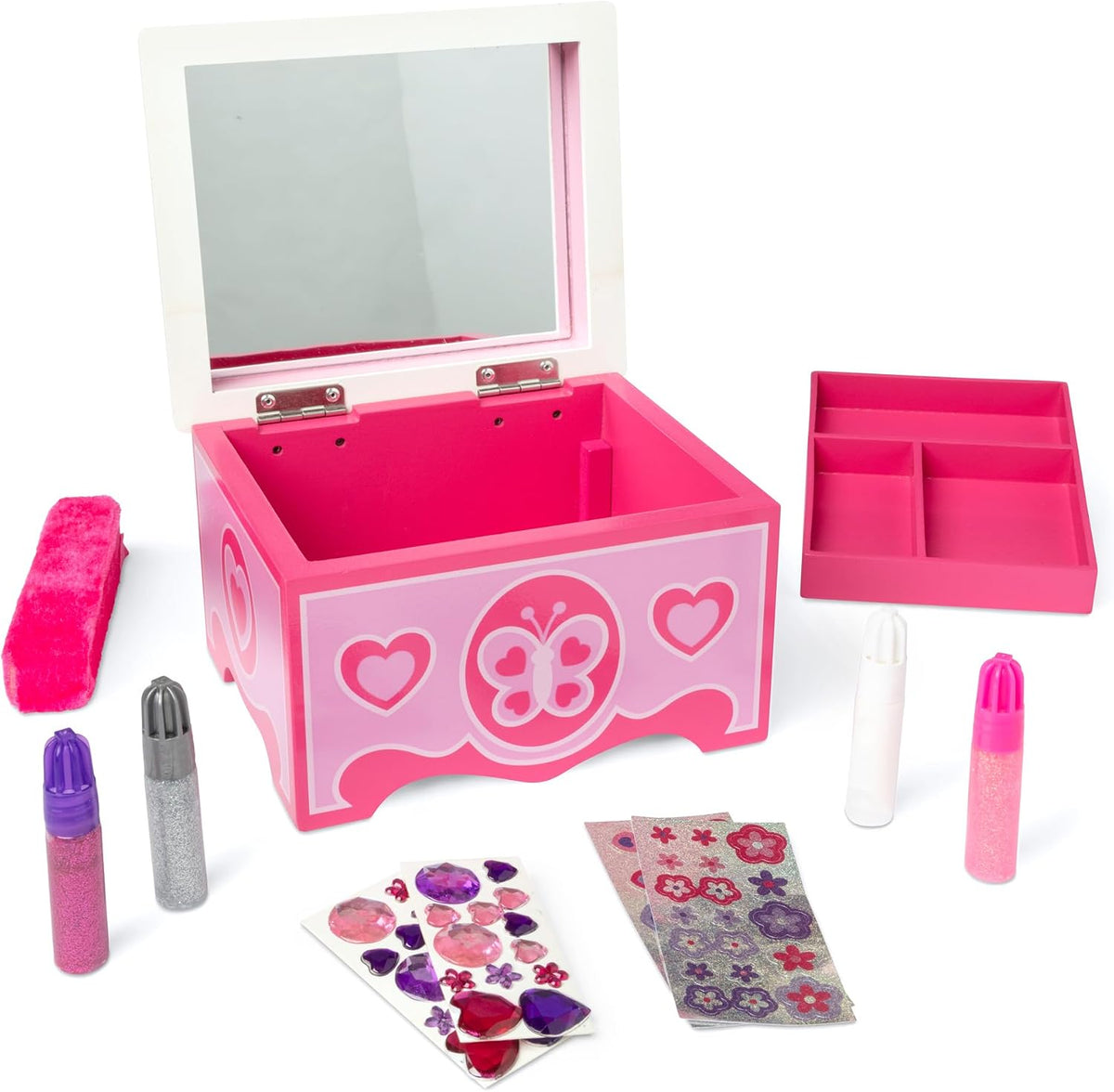 Set de manualidades para decorar tu propio joyero de madera, de Melissa & Doug