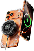 Black Shark Cargador inalámbrico con ventilador de refrigeración, almohadilla magnética de doble cara de 25 W compatible con carga MagSafe de iPhone 17/16/15/14, enfriador de teléfono para juegos/transmisión