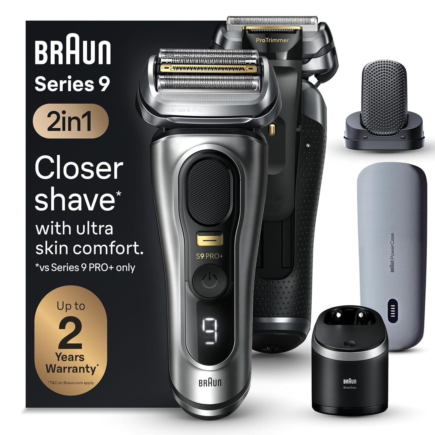 Braun Afeitadora eléctrica Series 9 PRO+, kit de afeitado con 5 ele...