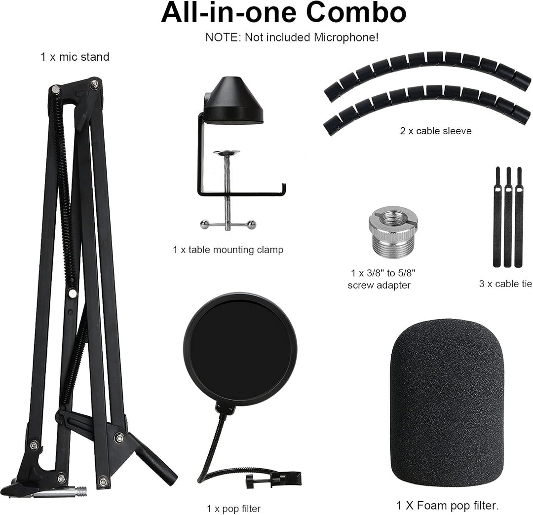 Rode Podmic Soporte con pantalla de protección de micrófono y filtr...