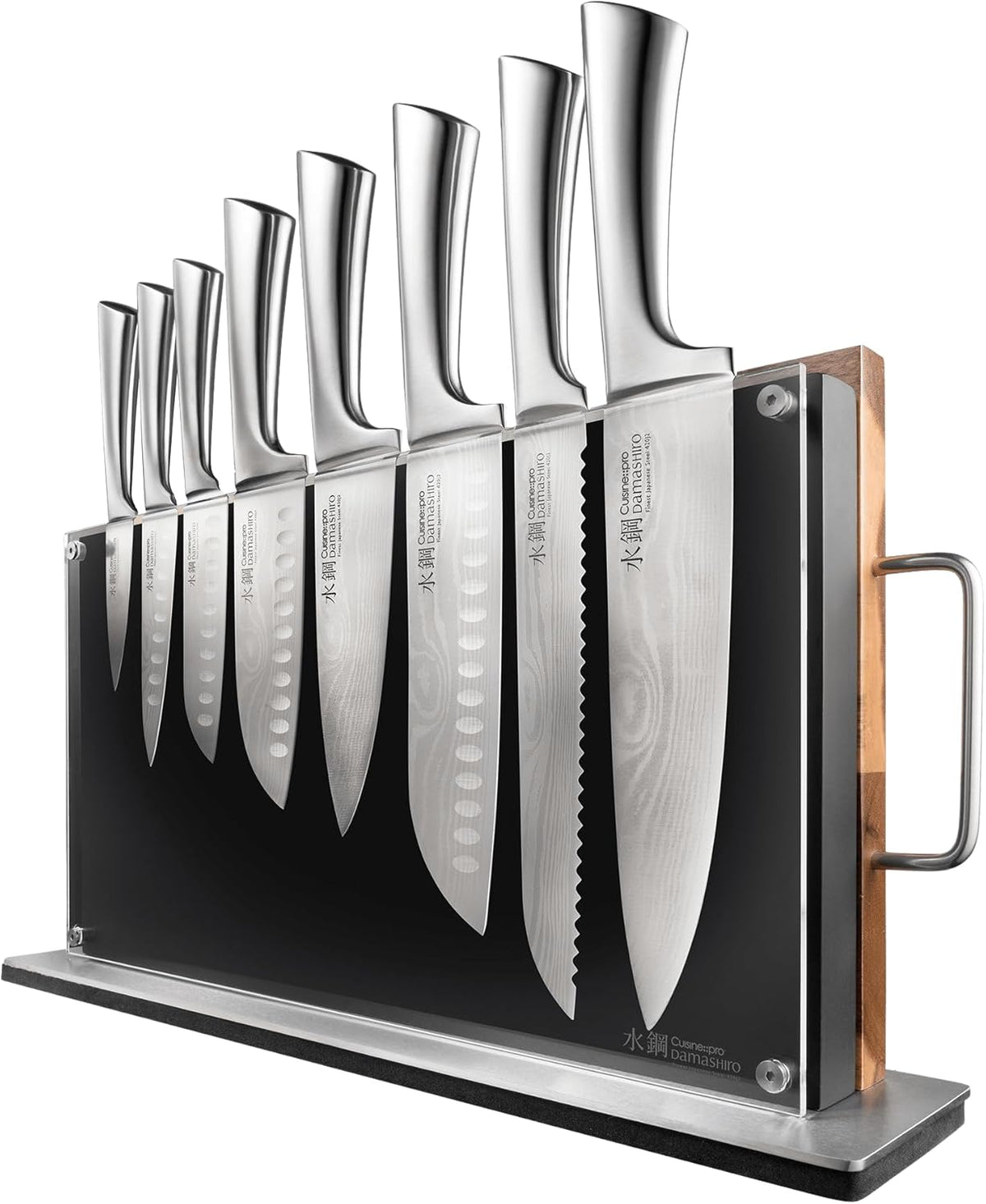 Cuisine::pro Damashiro Bodo - Juego de cuchillos de cocina con bloque