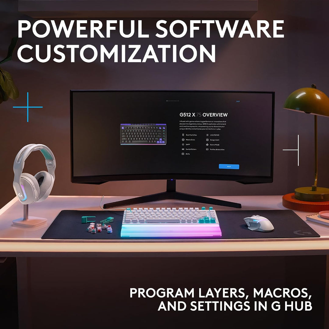 Logitech G 512 X 75 Dual SWAP, teclado analógico\/mecánico para jue...