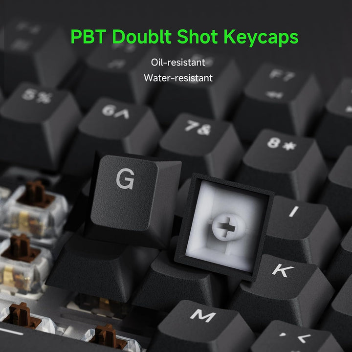 RK ROYAL KLUDGE R75 Teclado mecánico para juegos con cable, teclado...