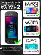 Orzly Volante Compatible con Switch 2 (Consola 2025) – Paquete Twin de Accesorios de Volante para Joy-Con Controllers y Juegos de Carrera de MarioKart (2 Volantes Neutros/Negros) Empacado como Regalo