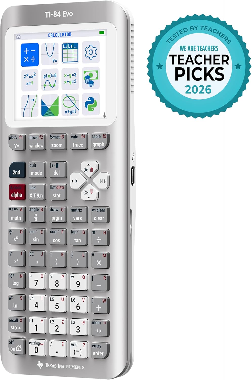 TI-84 Evo Calculadora gráfica Texas Instruments, Plata