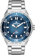Triton - Reloj solar de buceo para hombre, 984.3 ft/1000 pies, resistente al agua, reloj de buceo de cuarzo, batería solar recargable, esfera luminosa, bisel unidireccional, caja de acero