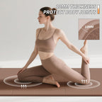 PAIDU Esterilla de yoga plegable para fitness, extra gruesa de 2/5 pulgadas (0.394 in) | TPE antideslizante certificado SGS | 75 x 26 pulgadas extra larga | portátil y fácil de almacenar | para yoga