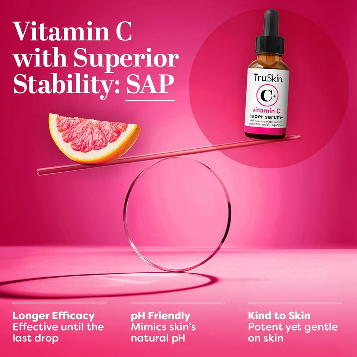 TruSkin Super suero de vitamina C \u2013 niacinamida, retinol, ácid...