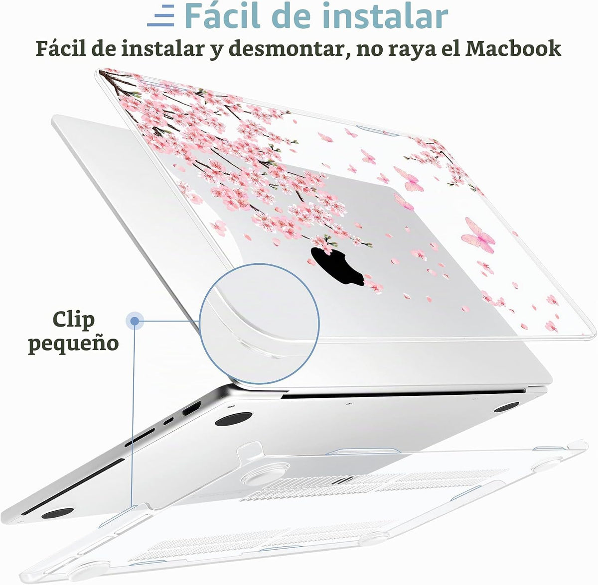 MEEgoodo Funda compatible con MacBook Pro de 14 pulgadas (M5\/M4\/M...