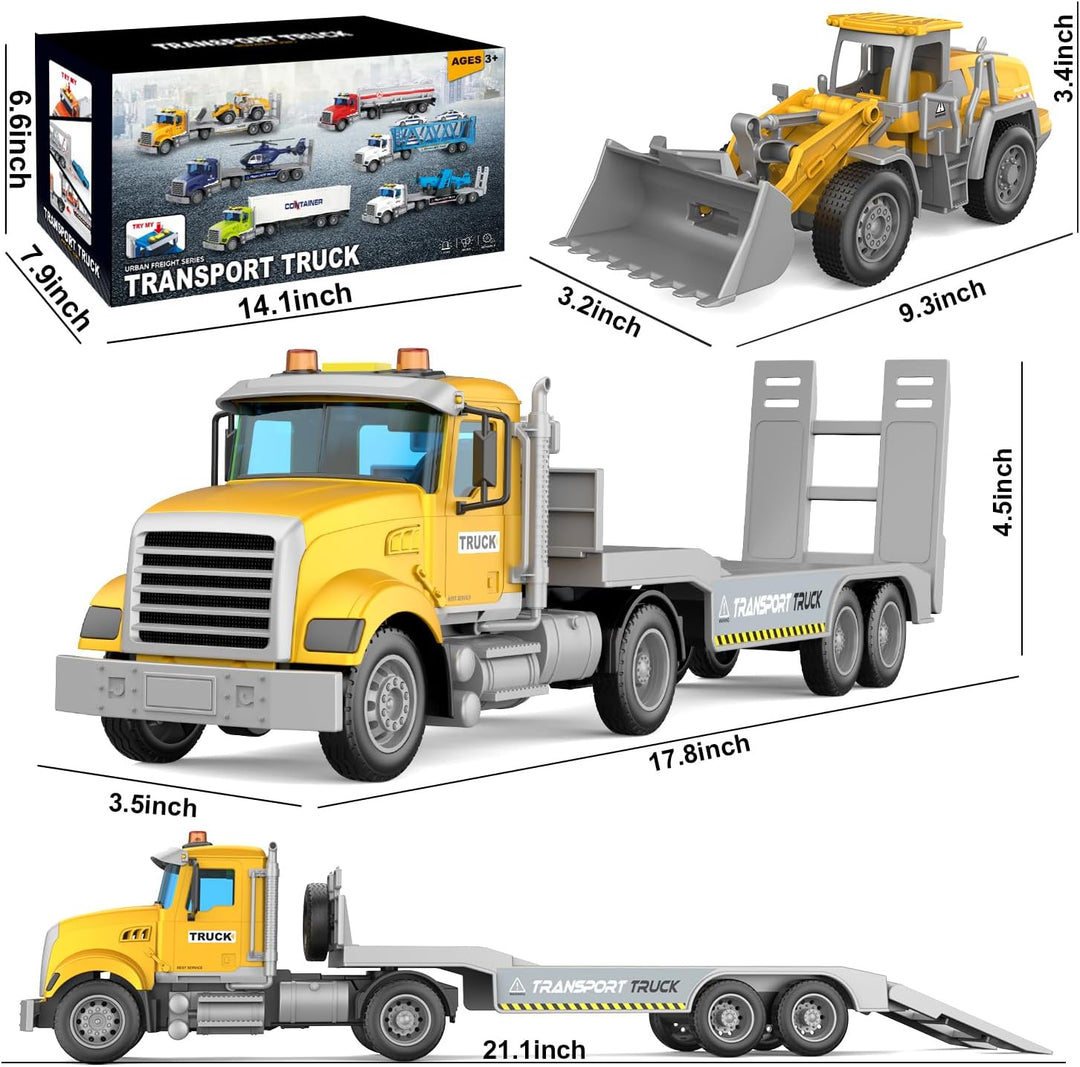 DOWELLIN Vehículo transportador de juguetes para niños, incluye aut...