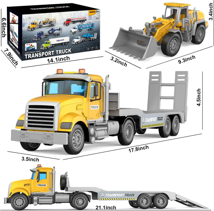DOWELLIN Vehículo transportador de juguetes para niños, incluye aut...