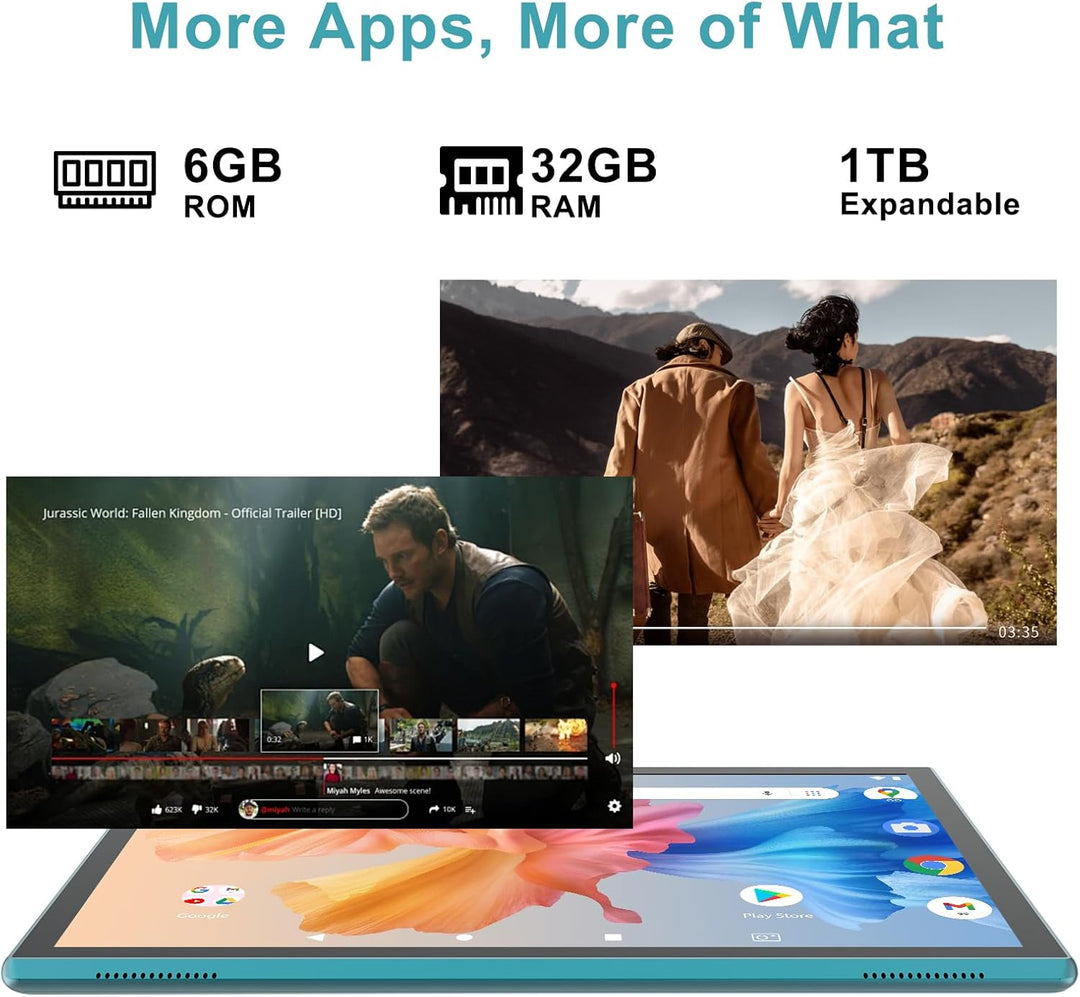 Tableta Android de 10 Pulgadas con Estuche y Lápiz Táctil Tabletas...