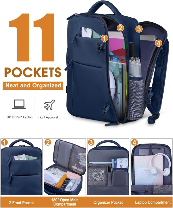 Mochila de viaje Capolo para mujeres y hombres, mochila impermeable...