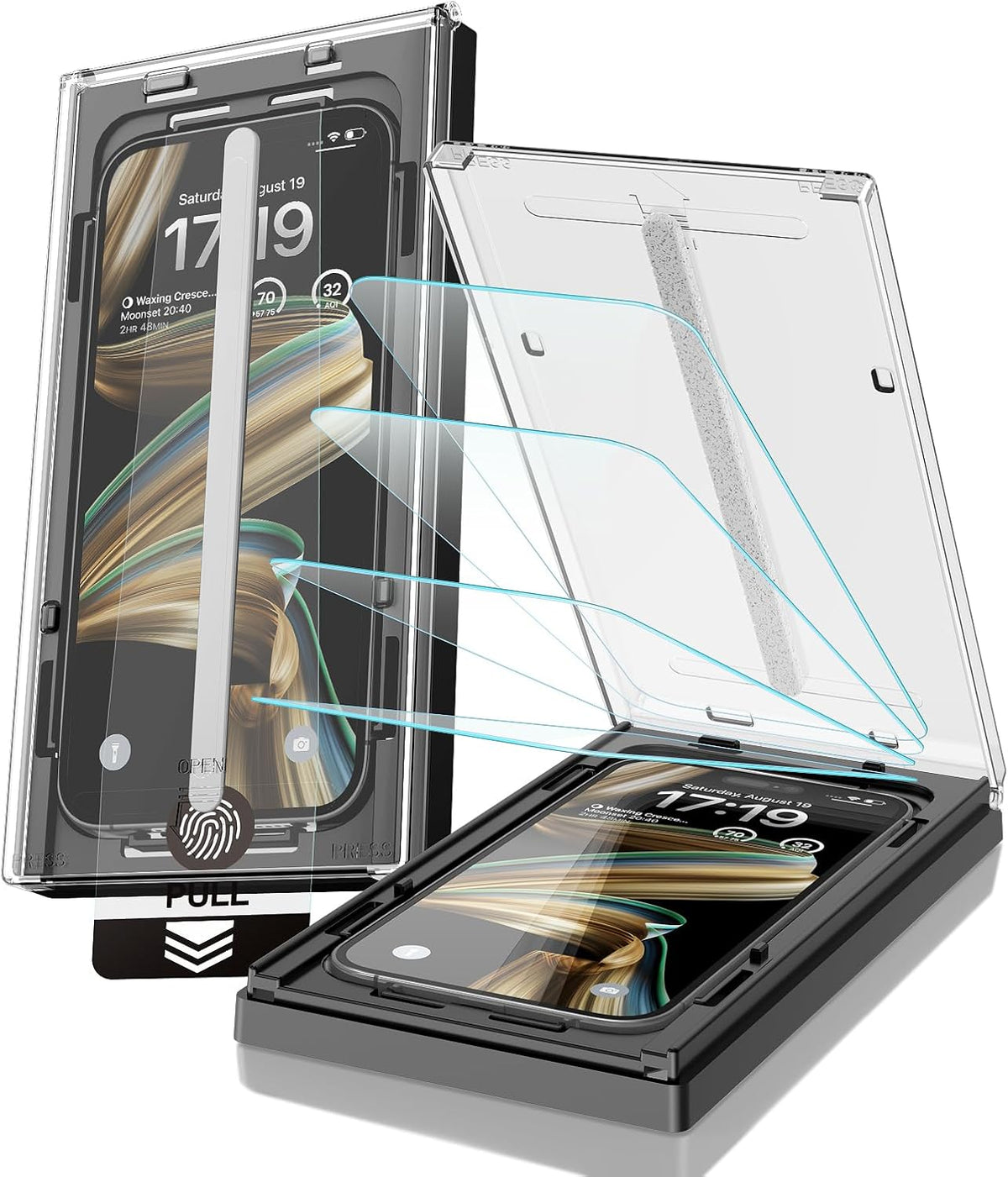 Paquete de 4 protectores de pantalla para iPhone 16/iPhone 15 (6.1") HD Clear