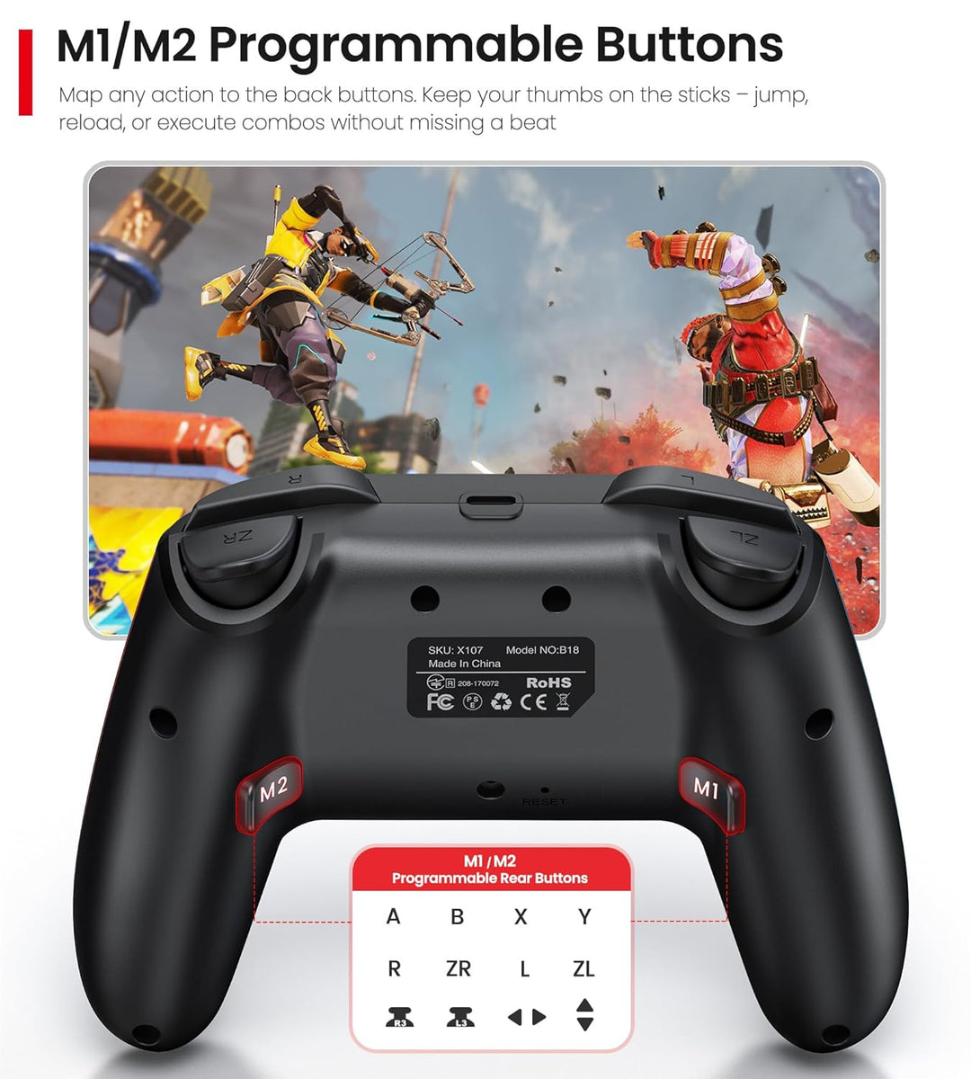 Wireless Switch Controller for Nintendo Switch\/Switch 2\/Lite\/OLE...