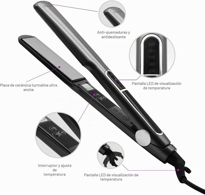 Plancha de pelo de hierro para mujeres, plancha plana pequeña planc...