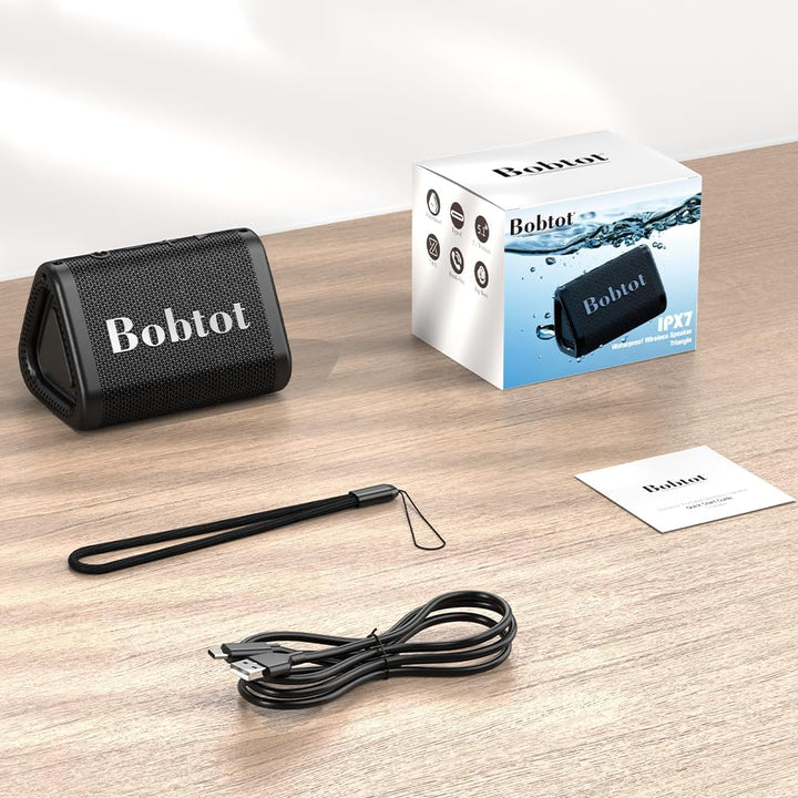 Bobtot Altavoz Bluetooth Portátil Inalámbrico, Altavoz de Ducha Peq...