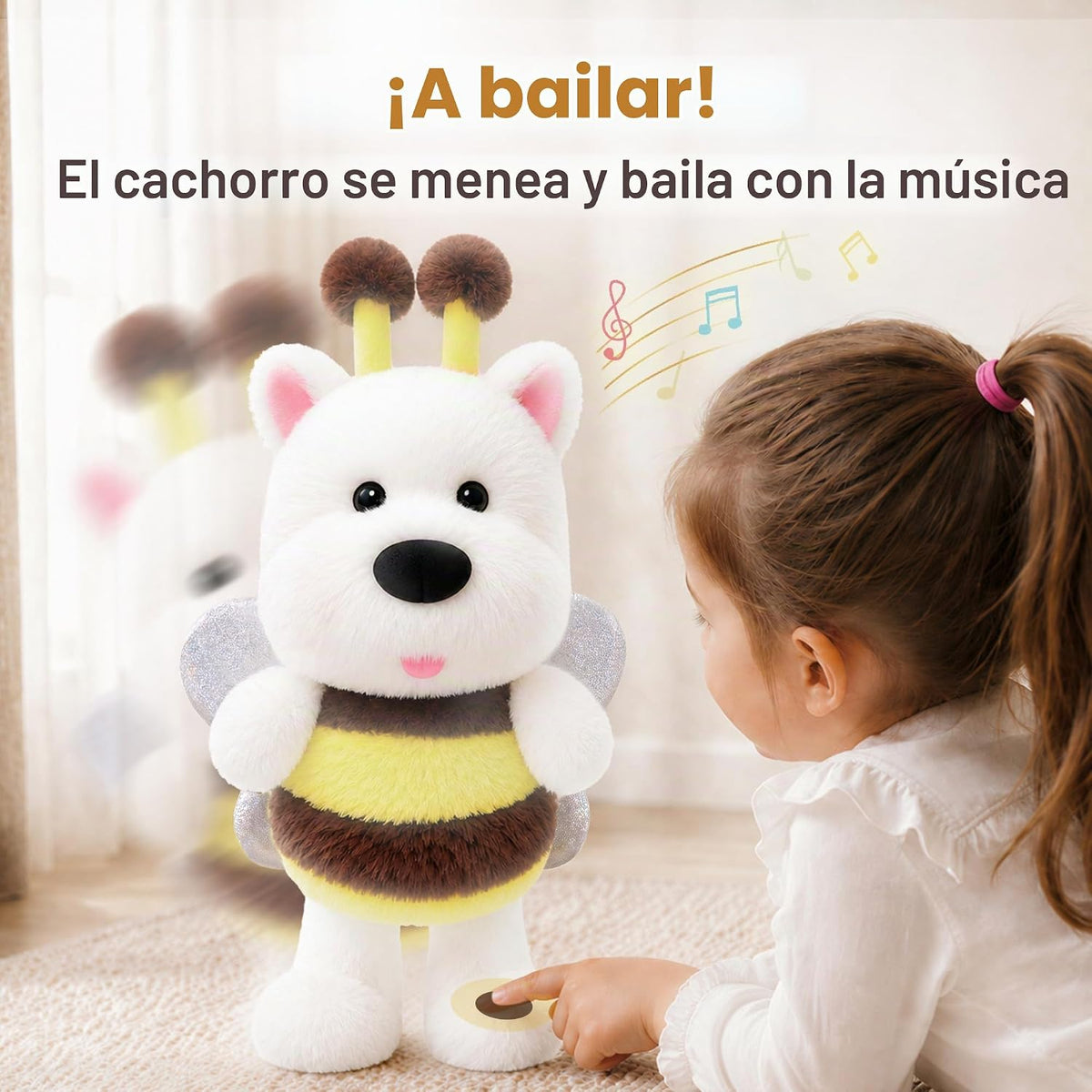 iPlay, iLearn Juguete que habla del perro bebé, animal de peluche bailando
