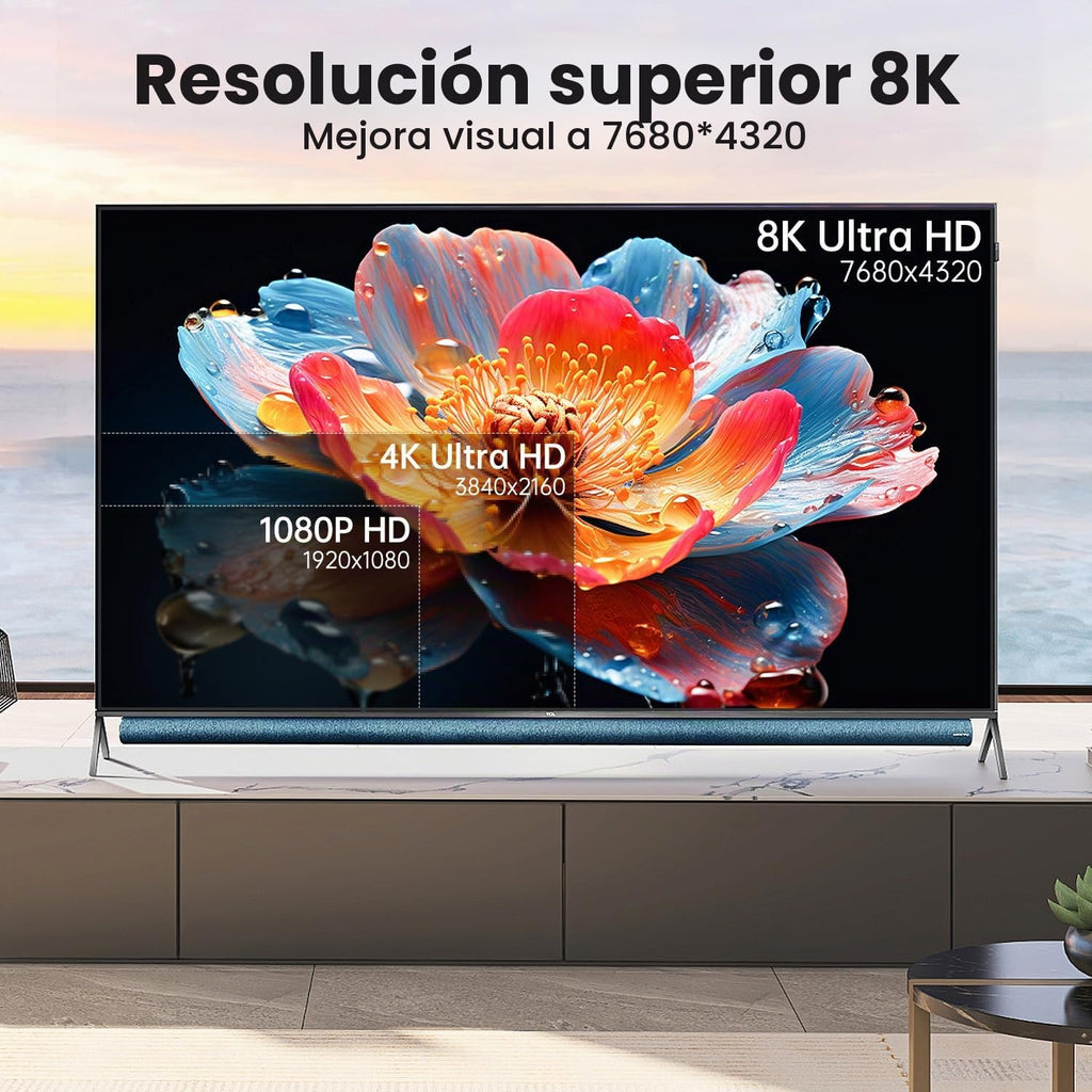 Cable HDMI Óptico de Fibra 8K 4K 75 ft, 8K 60Hz / 4K 120Hz Ultra Alta Velocidad