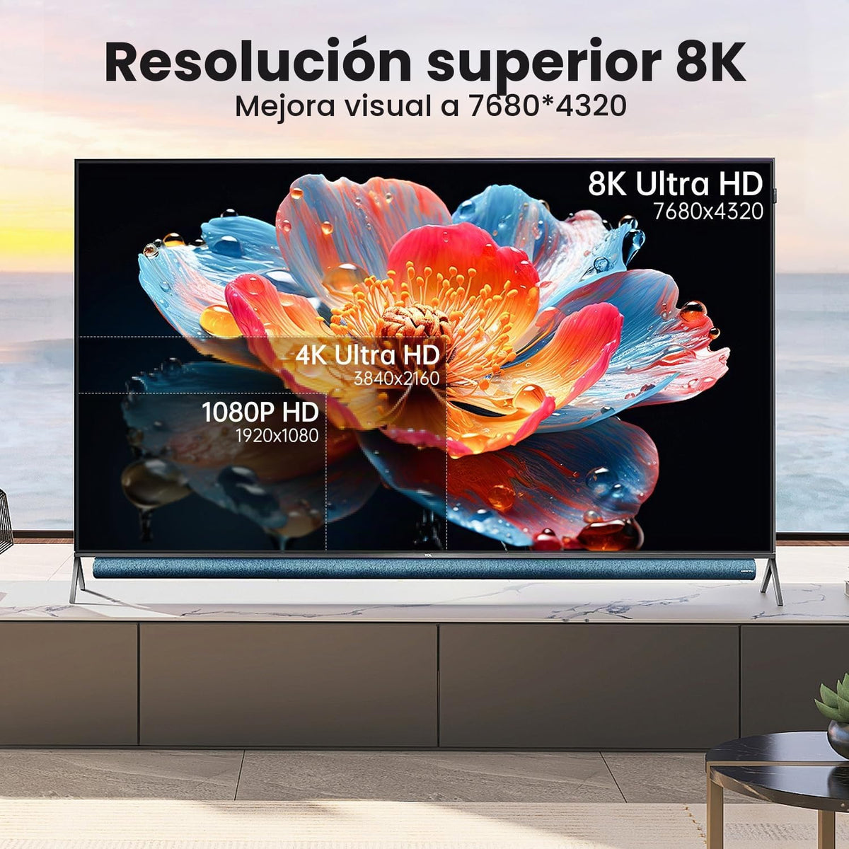 Cable HDMI Óptico de Fibra 8K 4K 75 ft, 8K 60Hz / 4K 120Hz Ultra Alta Velocidad