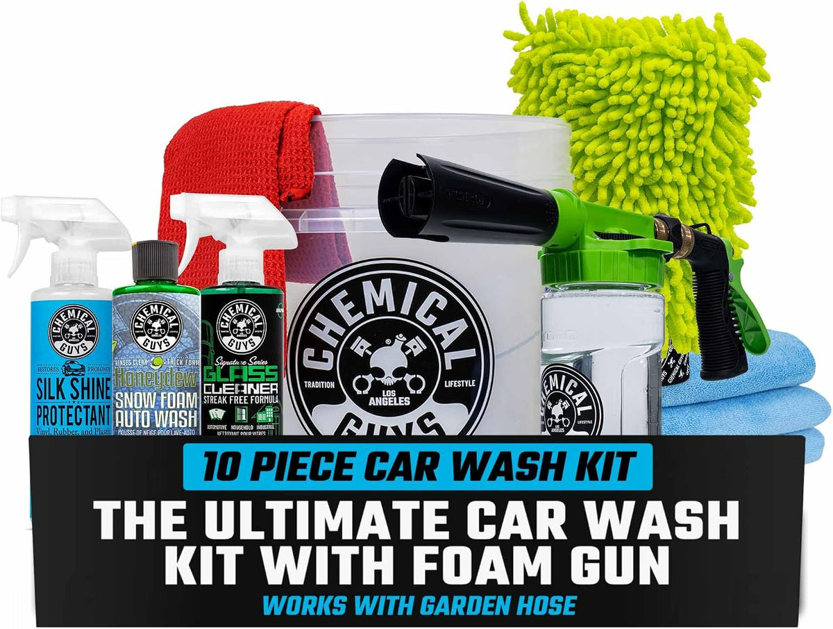Chemical Guys, kit de lavado de autos de 10 piezas con pistola de espuma