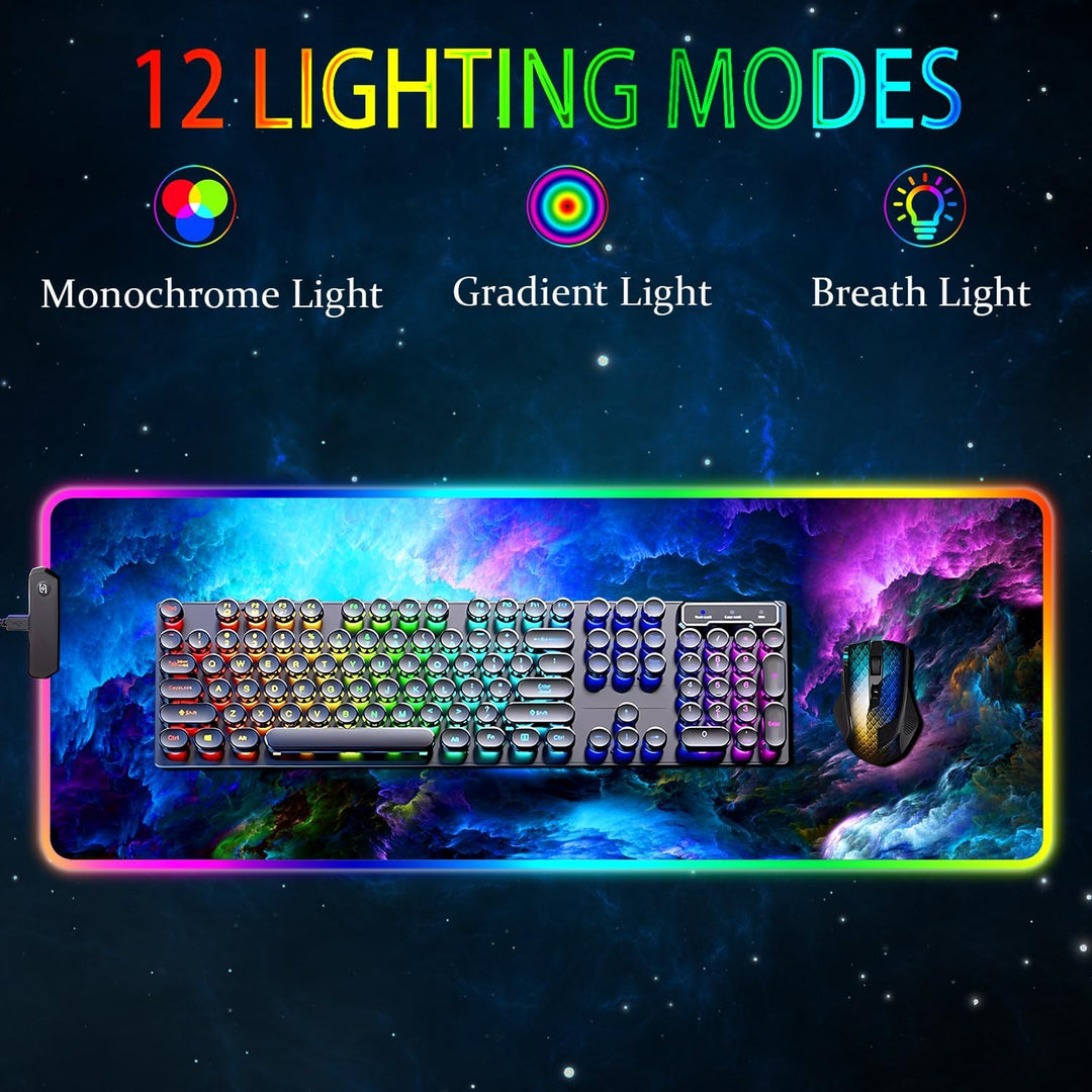 Armanza Alfombrilla de mouse para juegos RGB, alfombrilla de mouse...